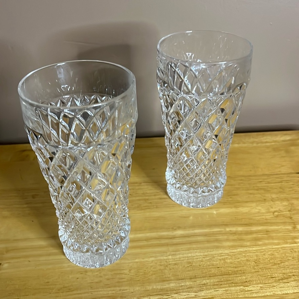 😀Lead crystal water glasses great details